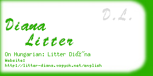 diana litter business card